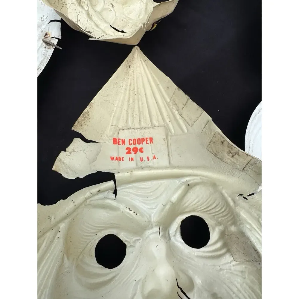 Rare 1960’s HTF Vtg Collegeville Ben Cooper Halloween Mask Lot Of 6 USA LOOK!